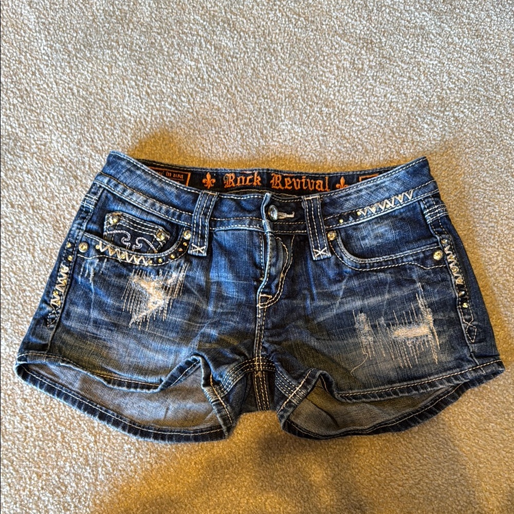 Rock Revival Women's Blue Denim Shorts